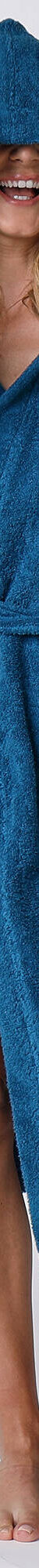 Peignoir mixte adulte col capuche éponge bouclette (bleu paon) Peignoir mixte adulte col capuche éponge bouclette (bleu paon)